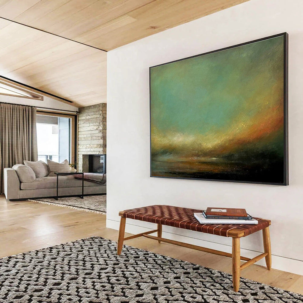 Immense Textured Hand - Crafted Abstract Painting for Stylish Interiors DKH778