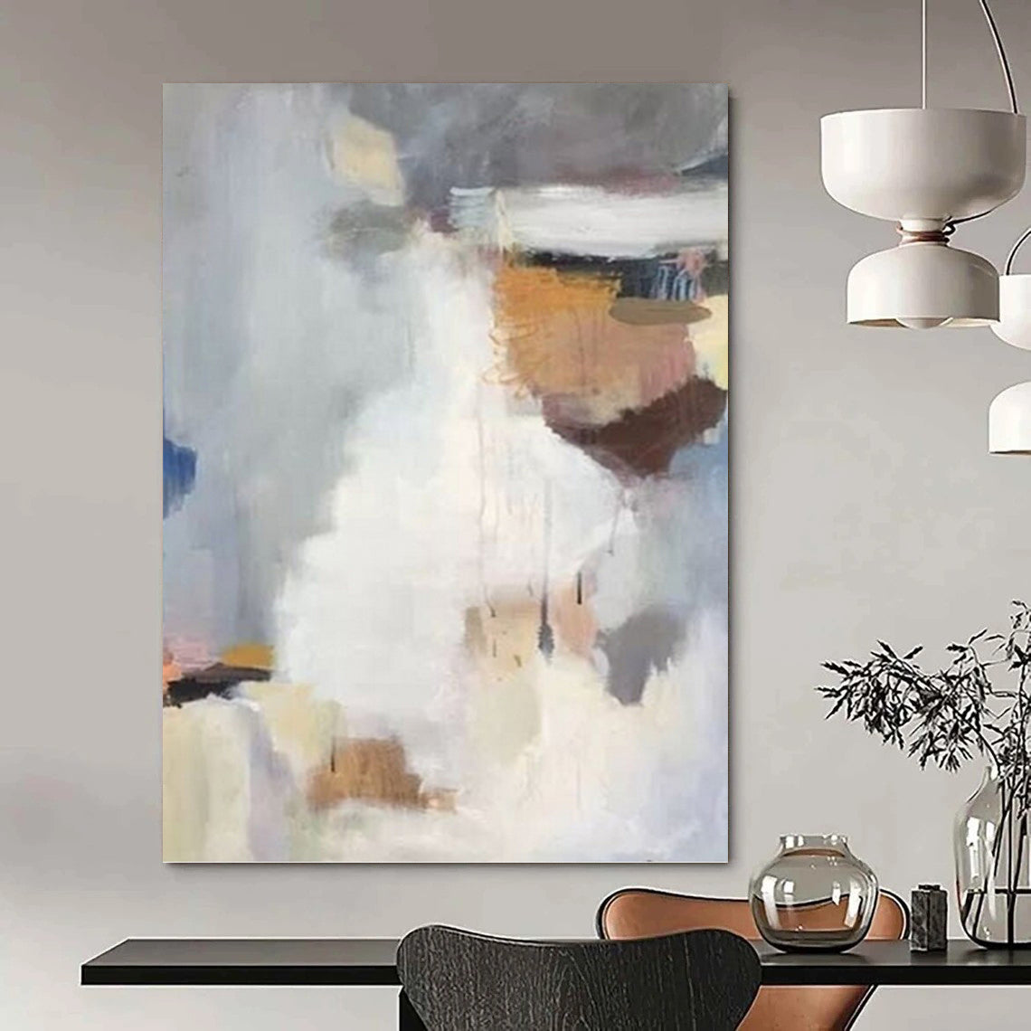 Whimsical Textured Abstract Wall Art for Hallway & Entryway DKH0956