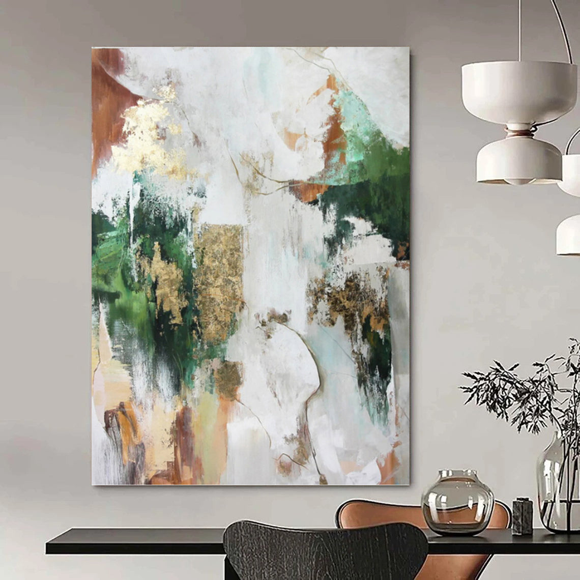 Massive Hand - Painted Custom Textured Abstract Wall Decor for Dining Room & Bar DKH1011
