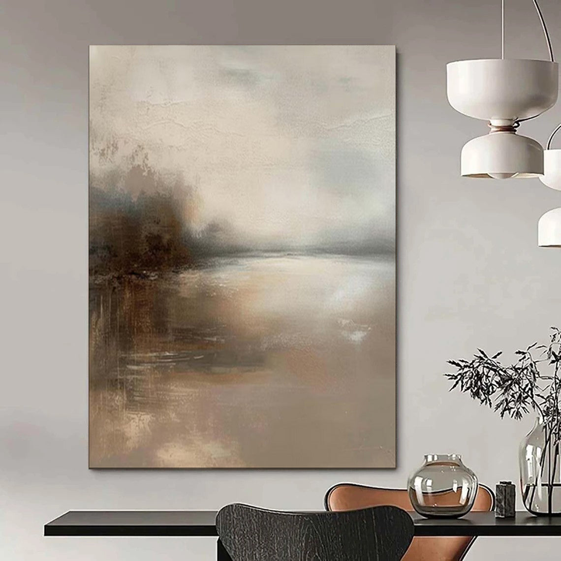 Large-Scale Custom Hand-Painted Abstract Art for Office & Hallway LargeART1874