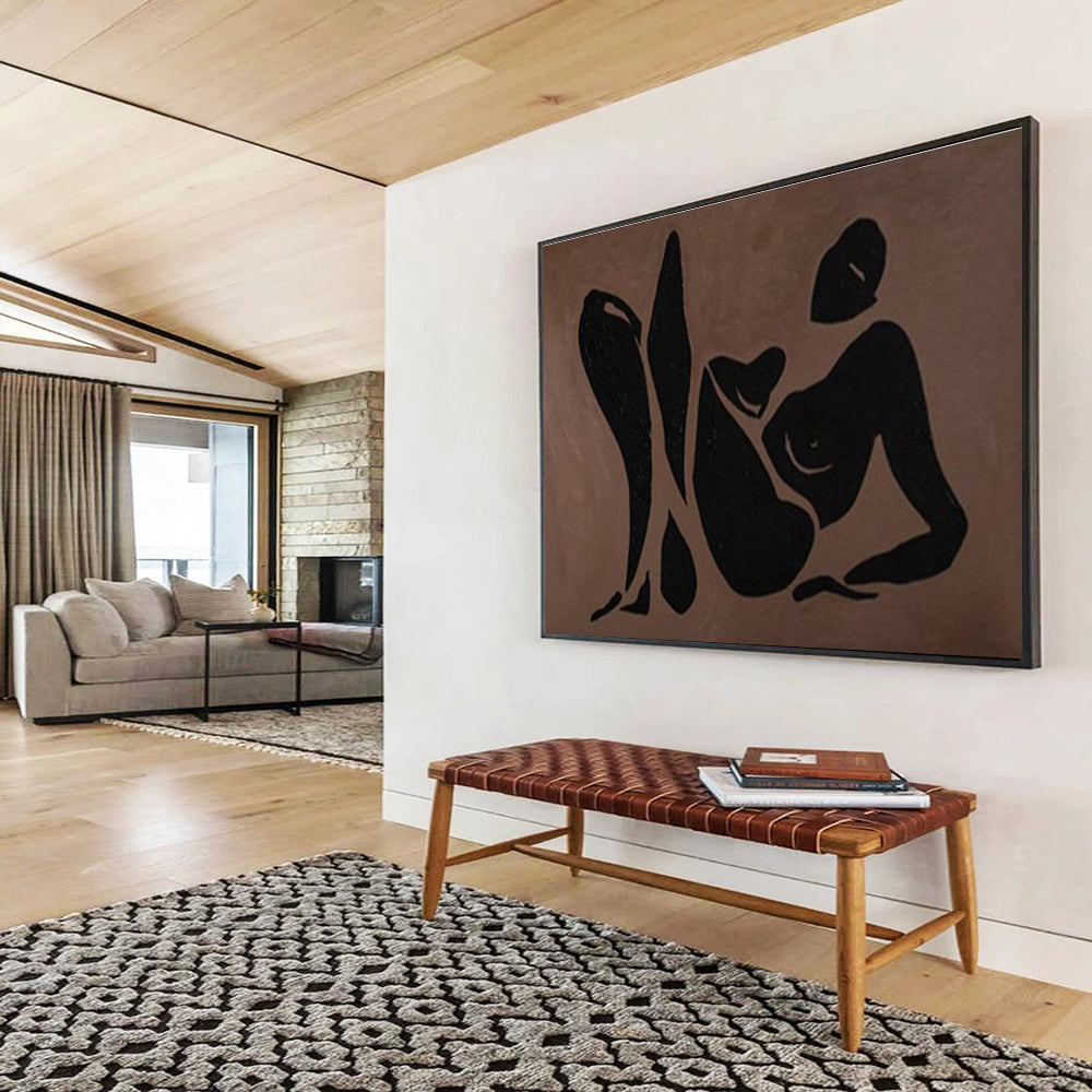 Gigantic Textured Hand - Painted Abstract Wall Mural for Memorable Impressions DKH743