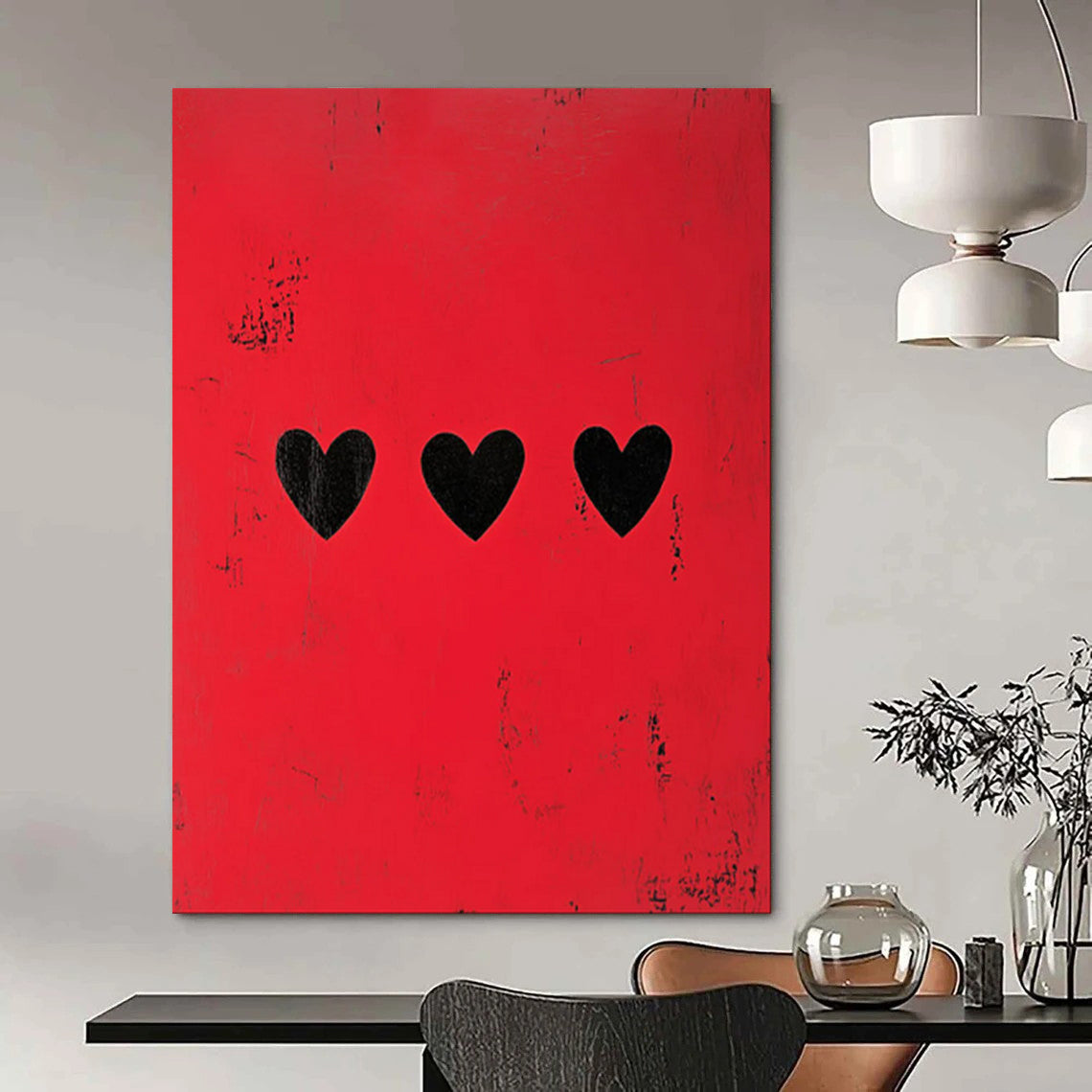 Hand-Painted Bespoke Abstract Canvas for Office & Entryway LargeART1935