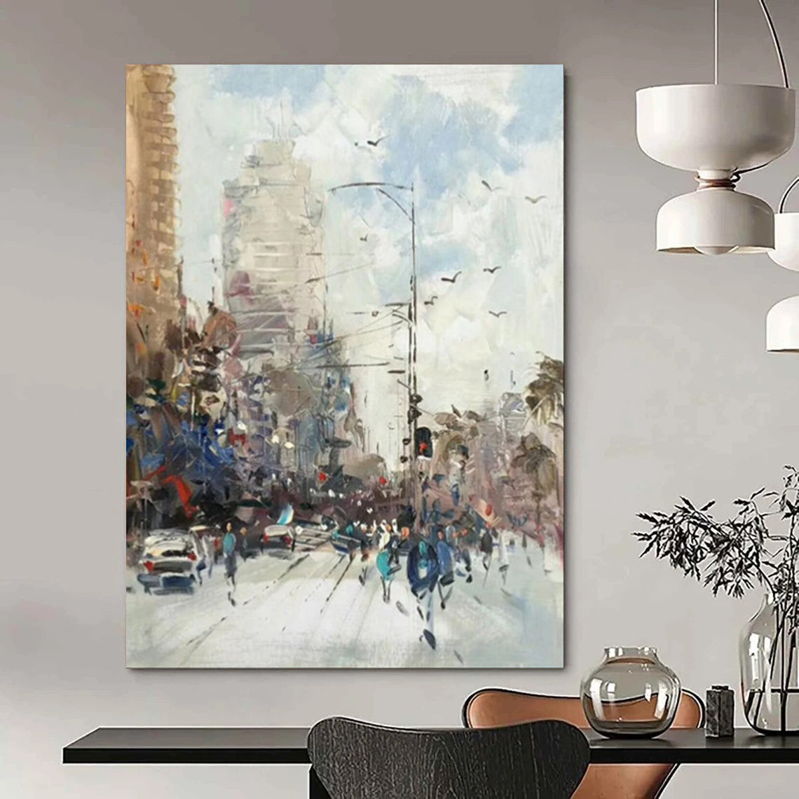 Hand-Painted Bespoke Abstract Canvas for Bedroom & Bar LargeART1900