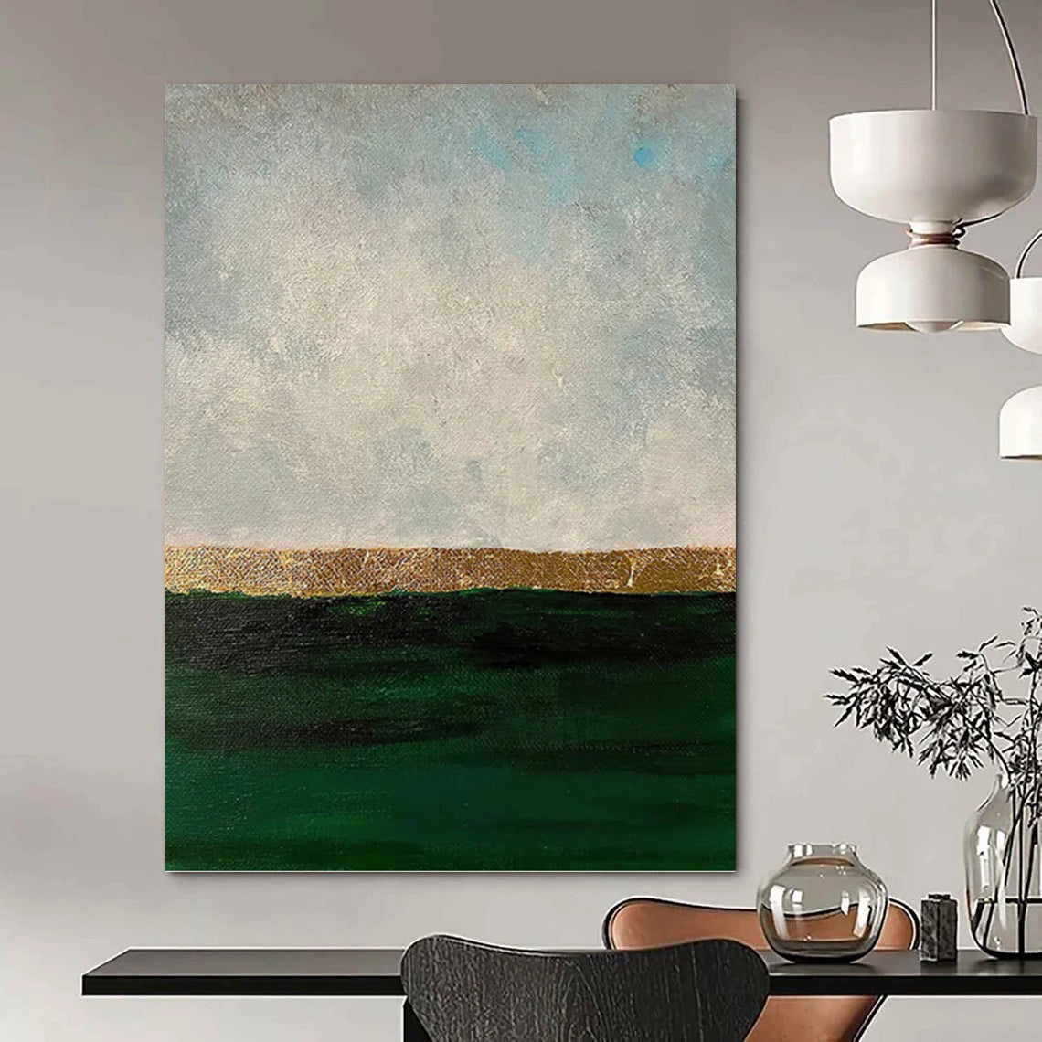 Immense Hand - Painted Textured Abstract Art for Spa & Yoga Studio DKH1206
