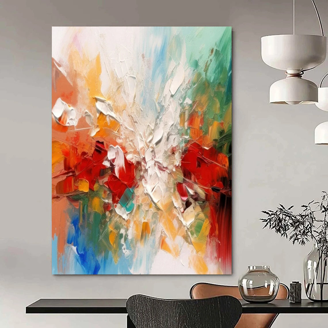 Titanic - Scale Hand - Painted Textured Custom Abstract Artwork for Bar and Entryway DTP079