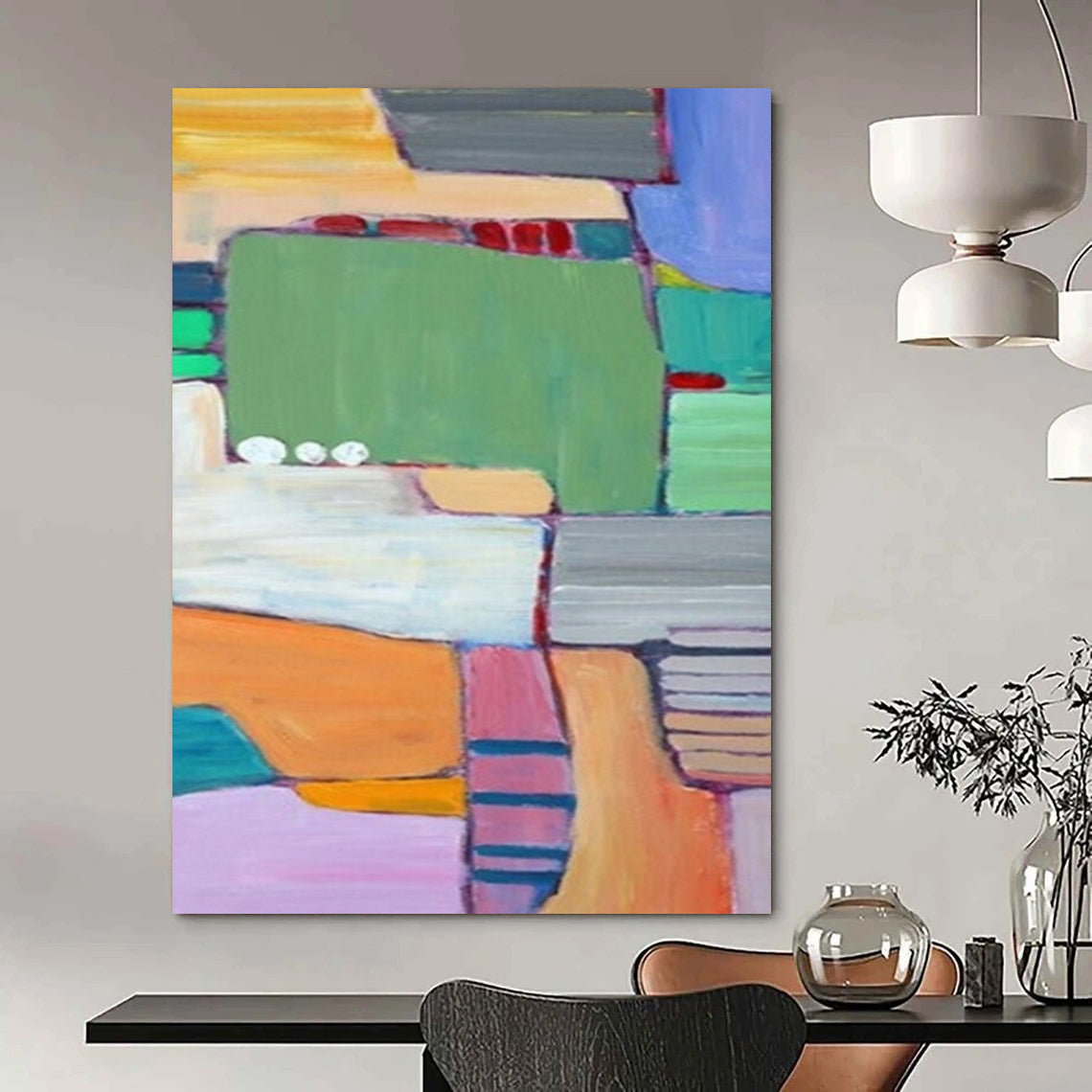 Large Custom Abstract Artworks: Handmade Textures for Bedroom & Office DTP262