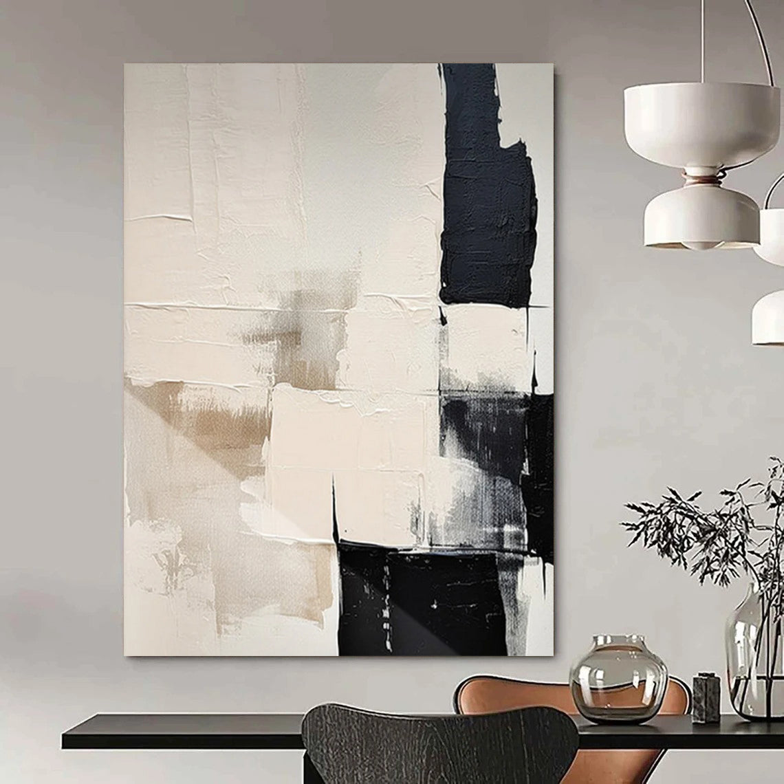 Expansive Hand - Painted Custom Abstract Masterpiece for Living Room and Office DTP056