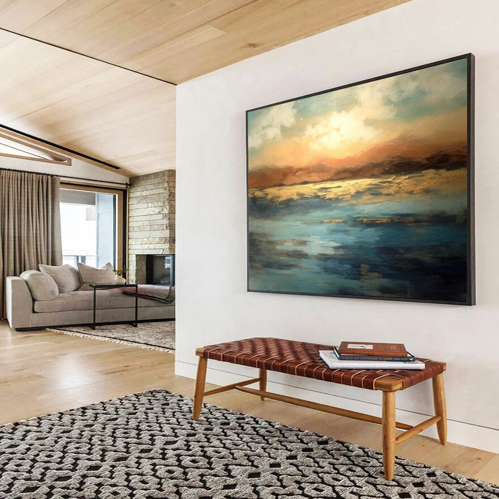 Sunset Over Golden Waters - Romantic Dining Room Glow DLZ055