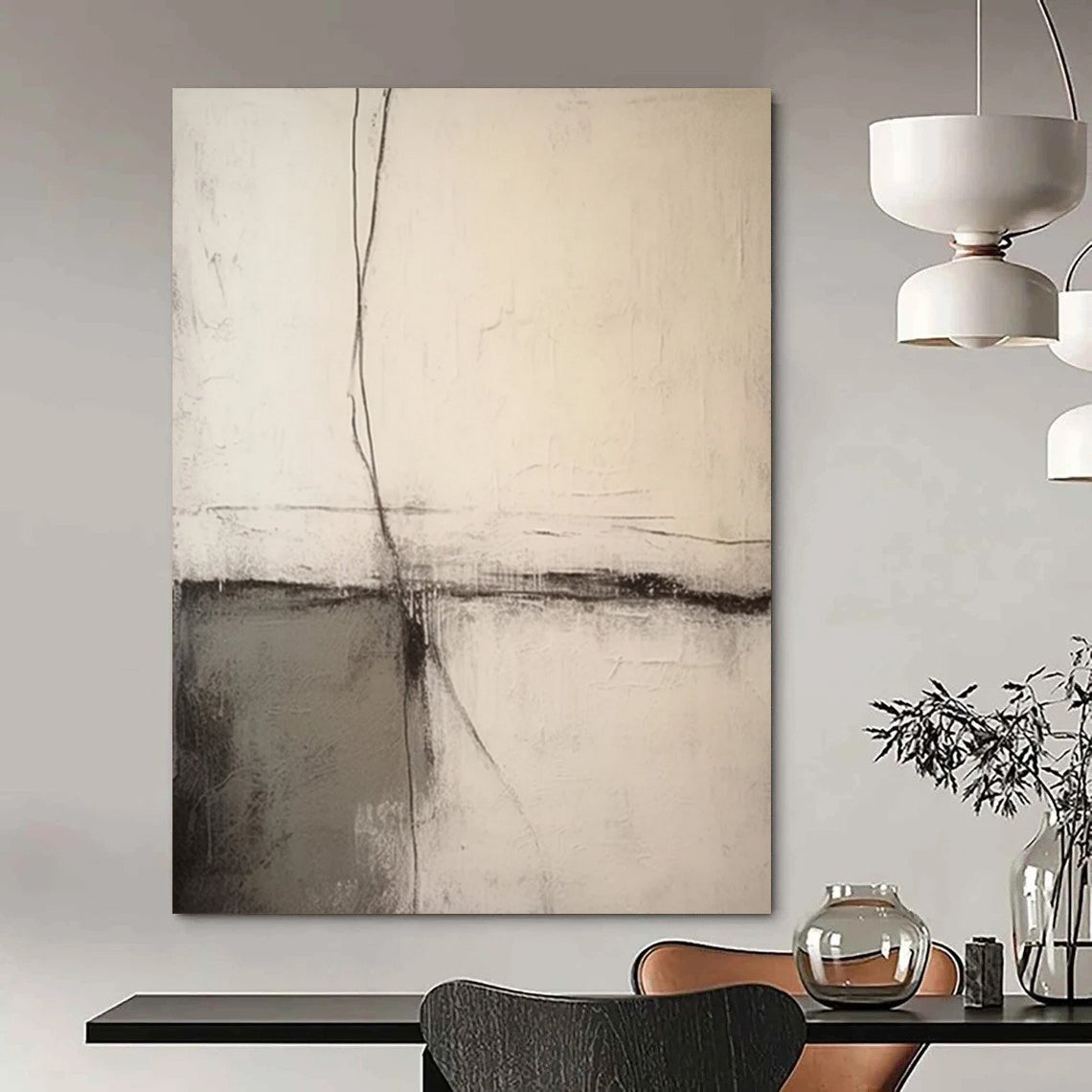 Hand-Painted Large Custom Abstract Artworks for Hotel & Entryway DTP370