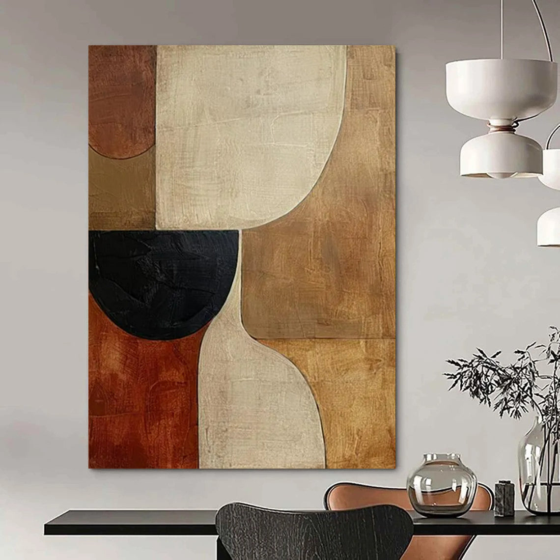 Expansive-Scale Hand-Painted Abstract Wall Art for Bedroom & Dining Room LargeART2365