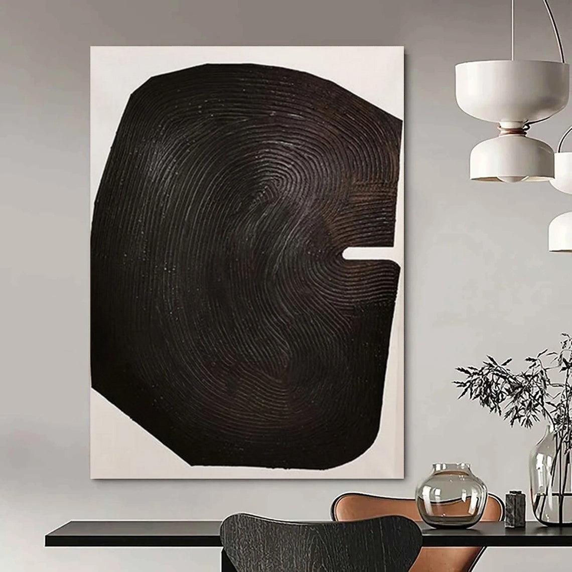 Colossal Custom - Painted Textured Canvas Abstract for Hotel Suite & Living Room DKH1052