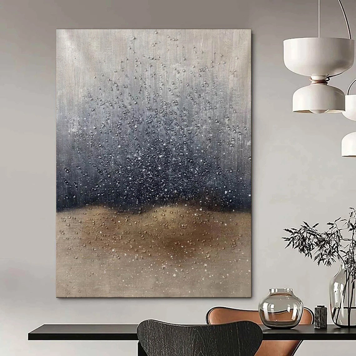 Whimsical & Surreal Hand-Painted Custom Abstract Painting for Entryway & Hallway LargeART1969