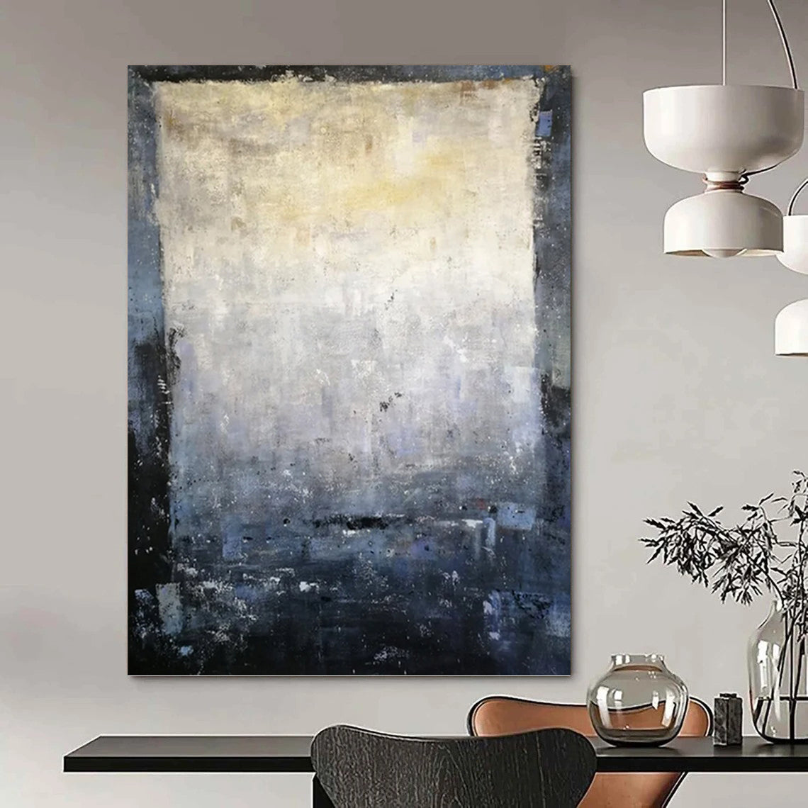 Soaring Vertical Hand - Painted Custom Abstract Gem with Volcanic Textures, Ideal for Living Room and Bar DKH1577