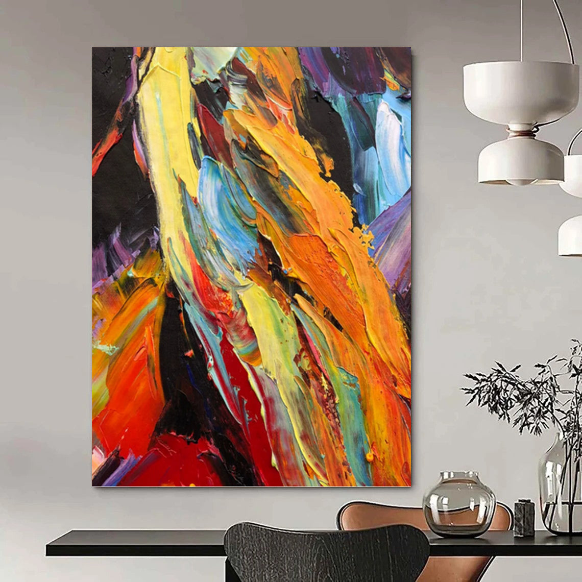 Irresistibly Colossal Hand - Painted Textured Abstract Art for Shopping Mall & Department Store DKH1262
