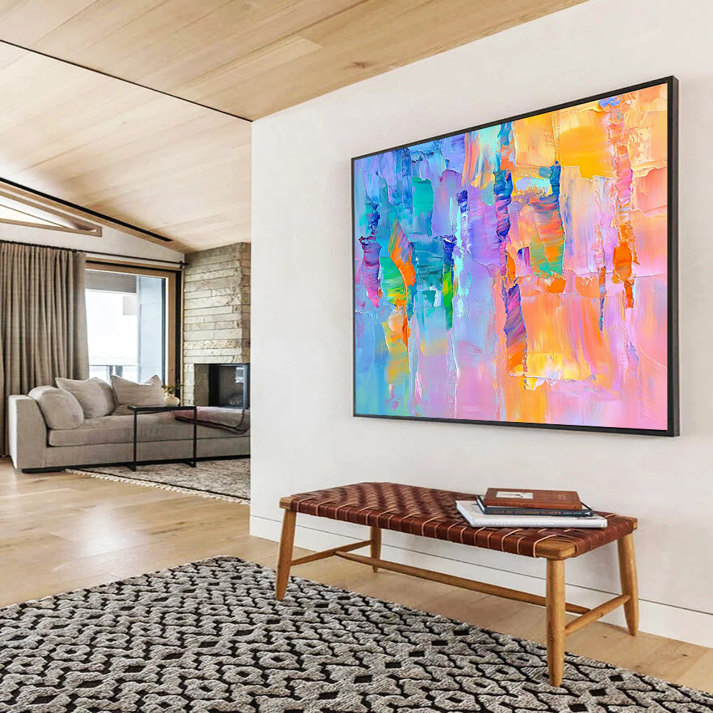 “Vibrant Color Blocks” - Purple, Orange, Teal, Abstract Color Blocks HB1138