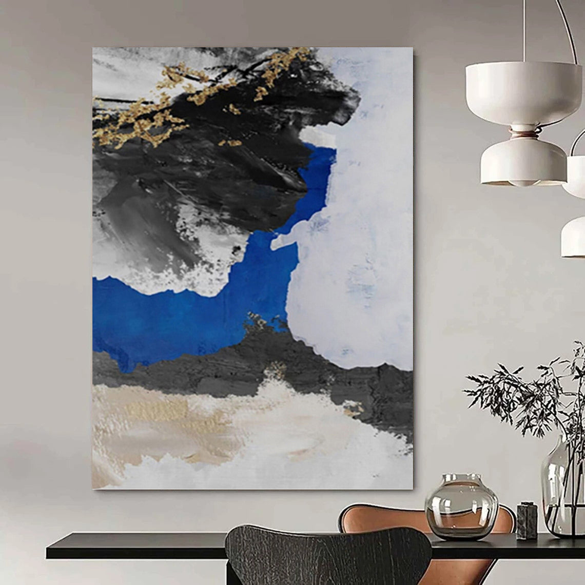 Immense Hand - Painted Textured Abstract Painting for Airport Terminal & Train Station DKH1231