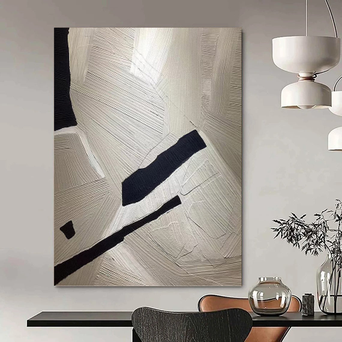 Thrillingly Immense Hand - Painted Textured Abstract Artwork for Gym & Fitness Studio DKH1241