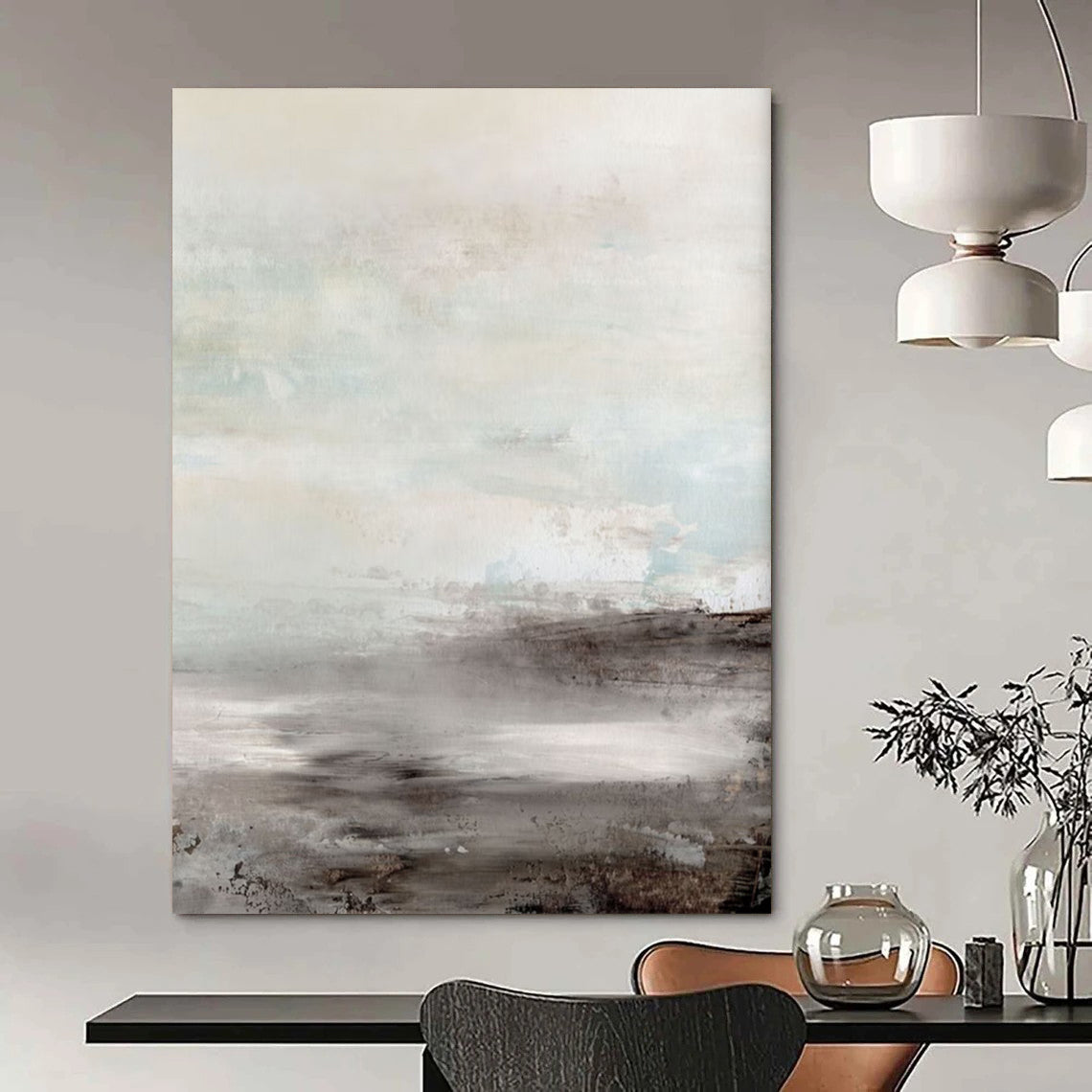 Lattice Textures: Monumental Custom Abstract Art for Bedroom and Dining Room DTP154