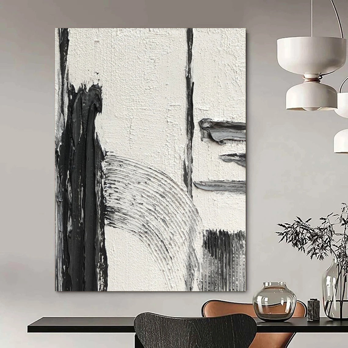 Handmade Large-Scale Abstract Artworks for Hotel & Entryway DTP386