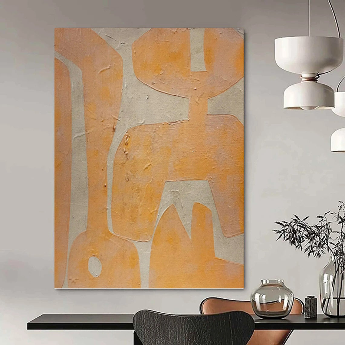 Dazzling Hand - Crafted Textured Canvas Abstract for Dining Room & Bar DKH1073