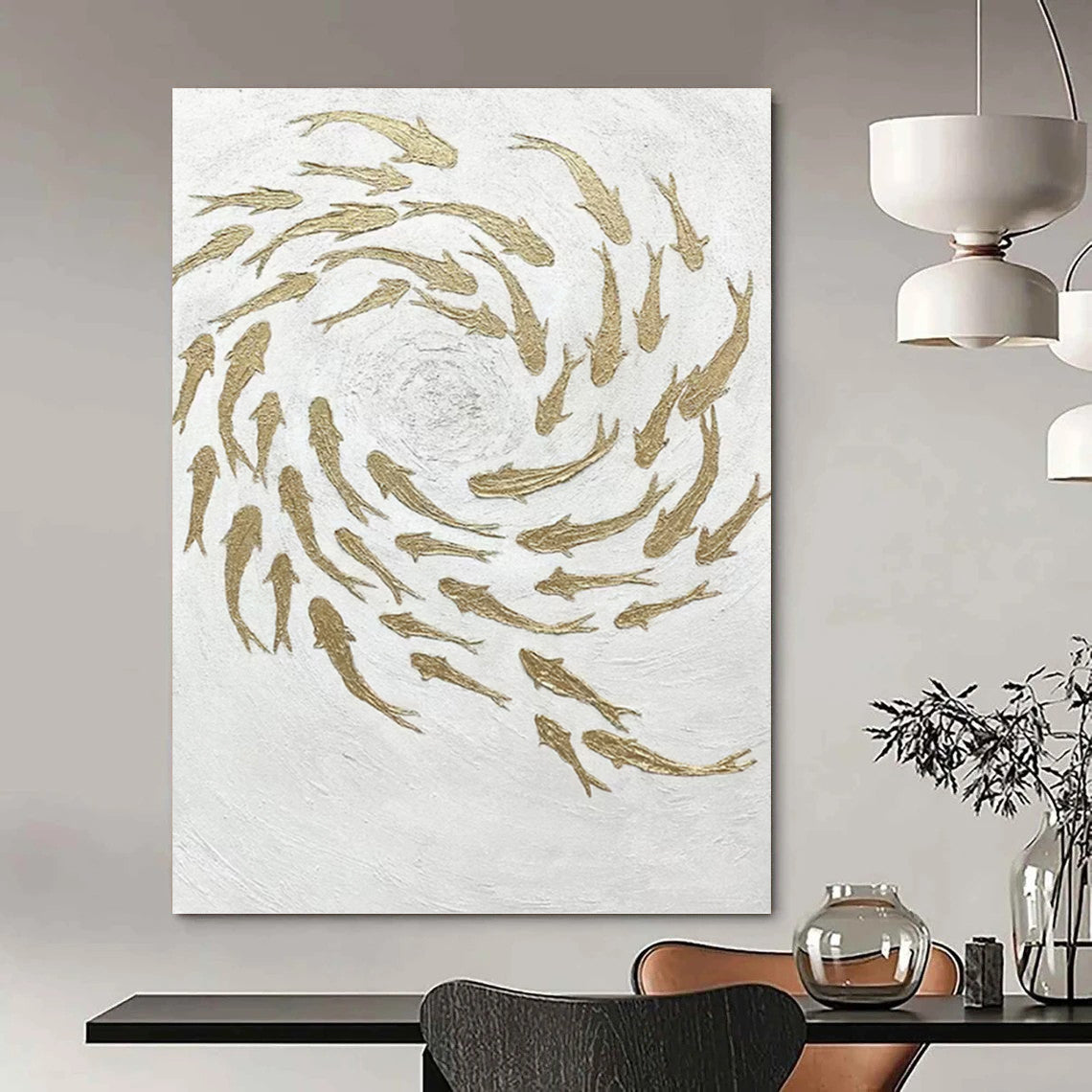 Mammoth - Dimensioned Vertical Hand - Painted Textured Custom Abstract Elegy, for Bedroom and Hotel DKH1544