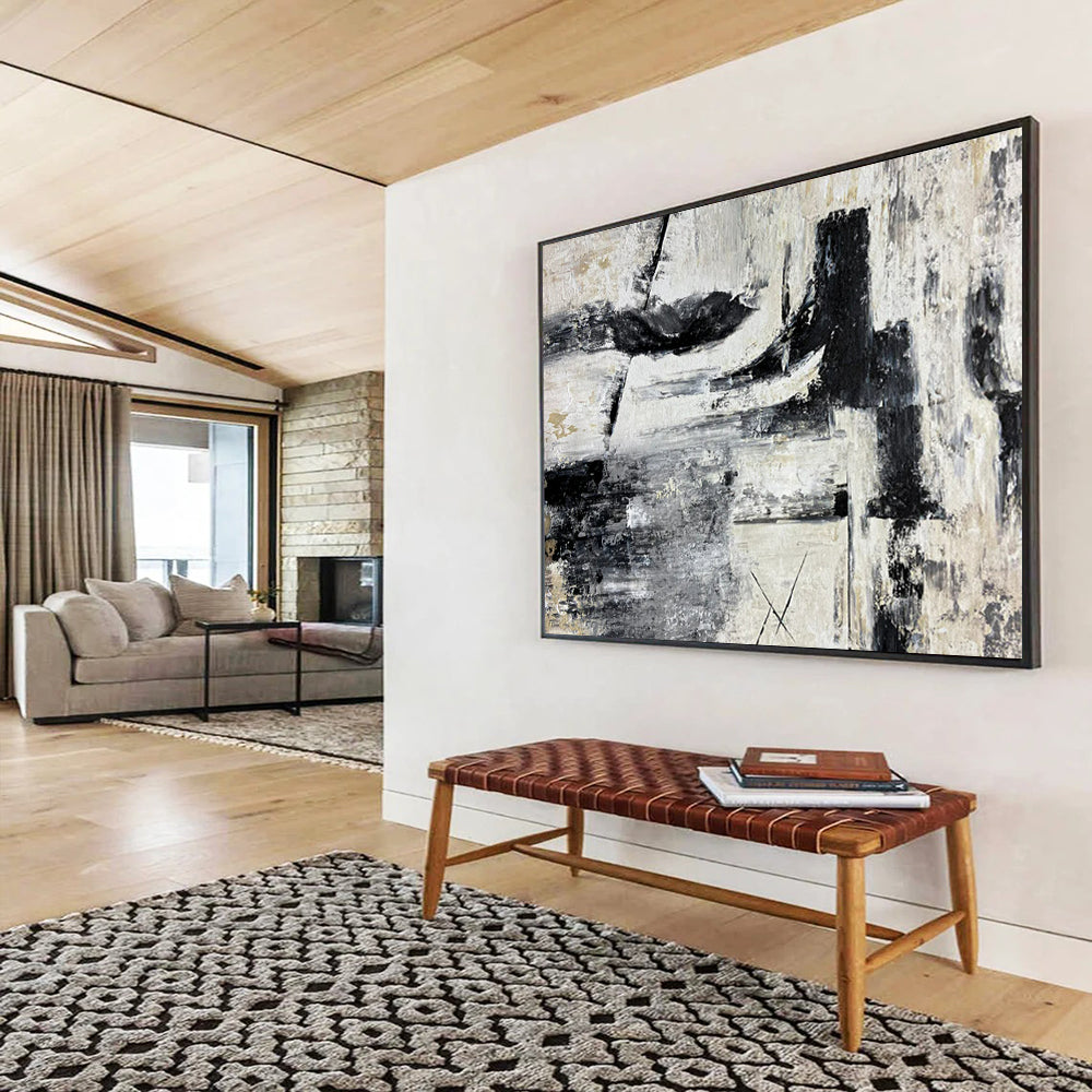 Striking Giant Abstract Painting for Hallway & Bar LargeART1692