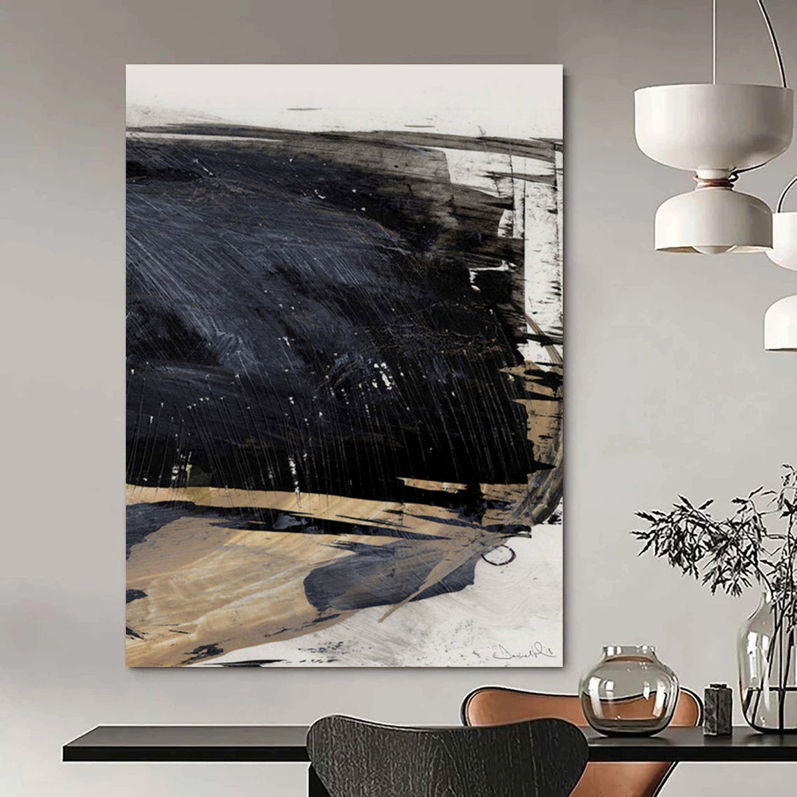 Hand-Painted Large Custom Abstract Art: Textures that Amaze DTP202