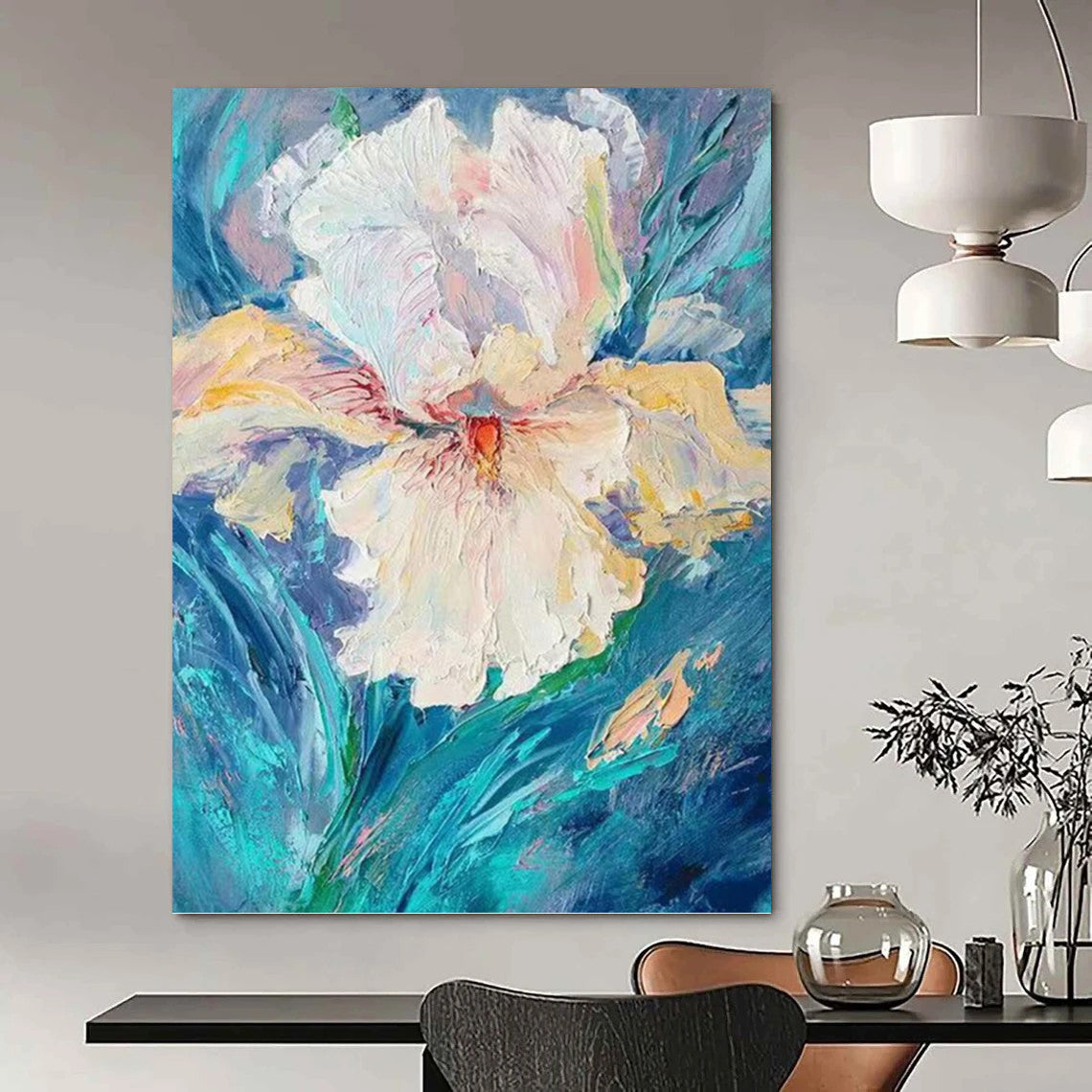 Mysterious Textured Abstract Painting for Office & Dining Room DKH0942