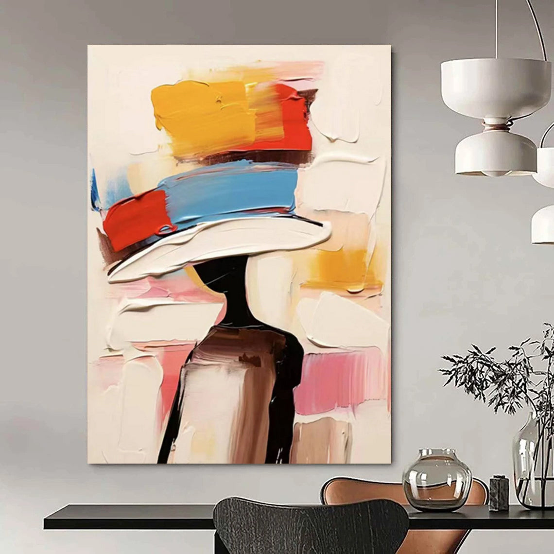 Custom Abstract Art: Large Dimensions, Textured Excellence for Bedroom & Hallway DTP324