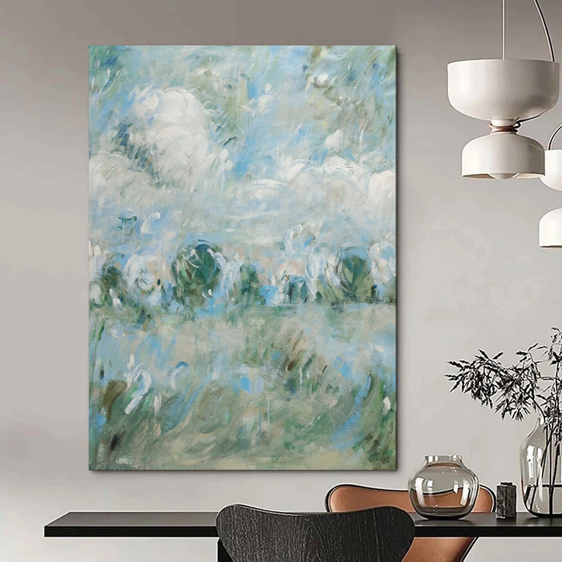 Mystical & Enigmatic Hand-Painted Custom Abstract Painting for Bedroom & Hotel LargeART1982