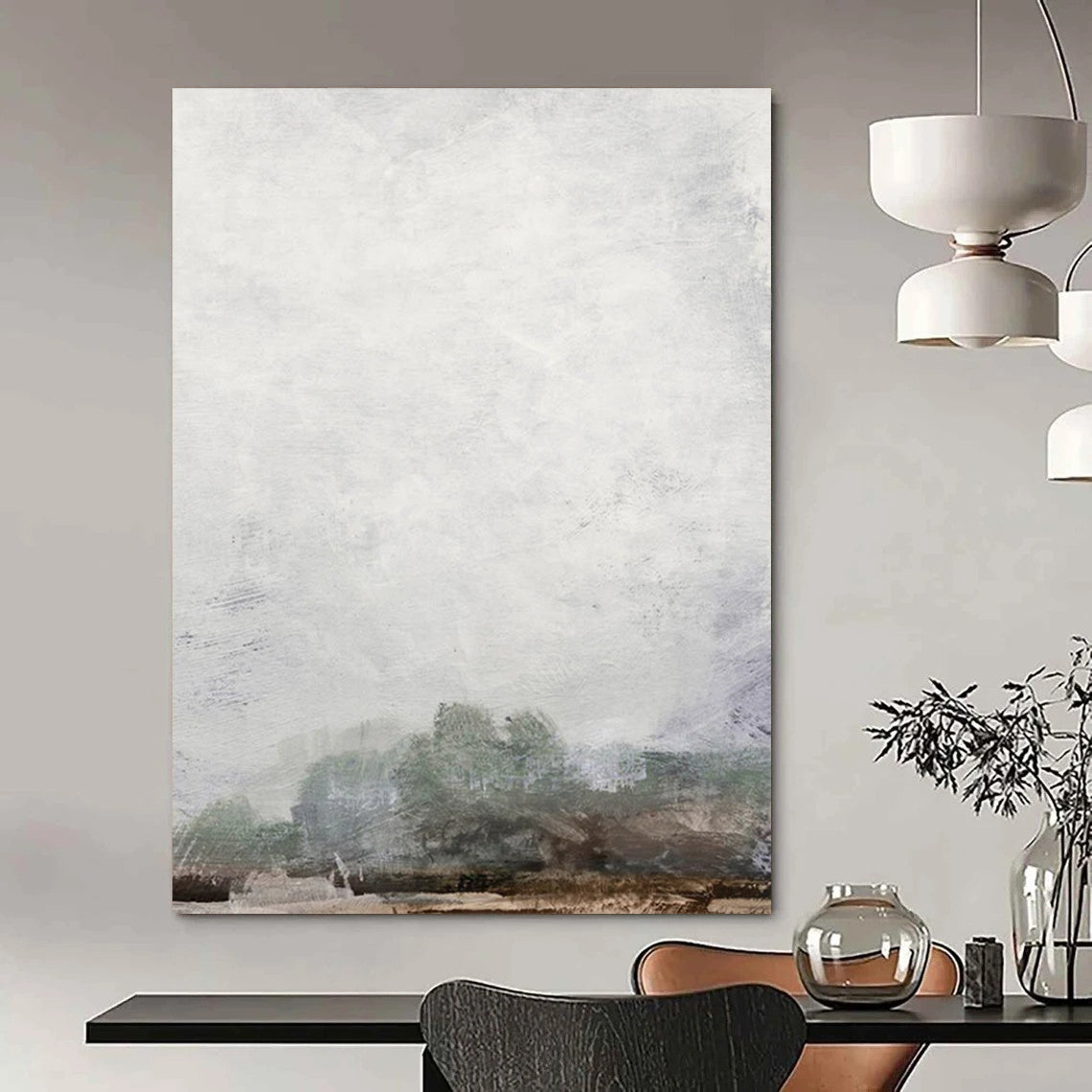Custom Hand-Painted Abstract Art: Big Sizes & Textures for Office & Dining Room DTP222