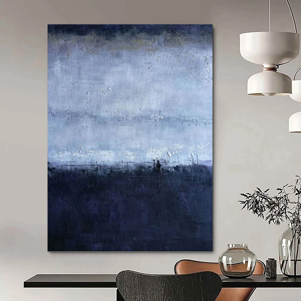 Imperial Vertical Hand - Painted Custom Abstract Narrative (with Exquisite Textures) for Bedroom and Living Room DKH1563