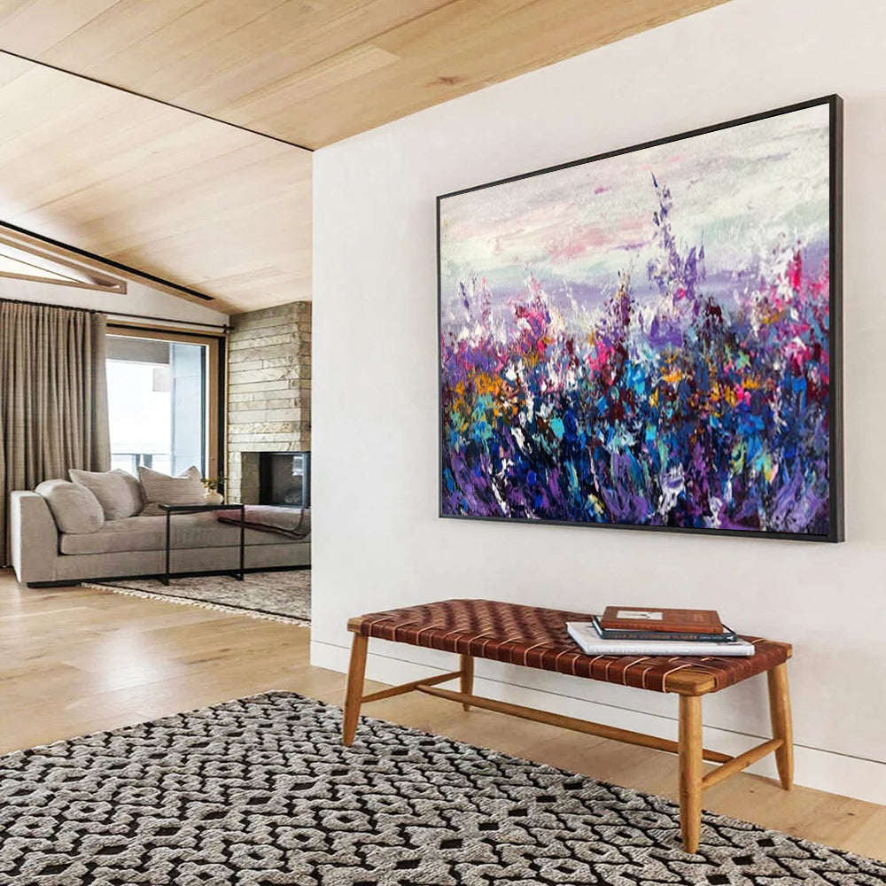 Plush Abstract Mural for Entryway & Hotel Lobby LargeART1777