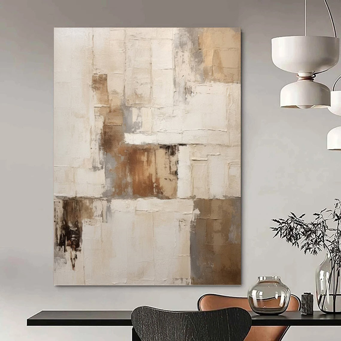 Glorious Hand - Painted Textured Abstract Painting for Living Room & Hotel DKH1310