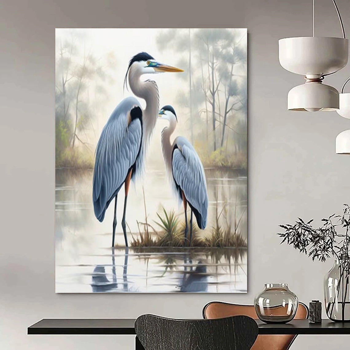 Cozy Hand - Painted Textured Abstract on Canvas for Living Room & Dining Room DKH1400