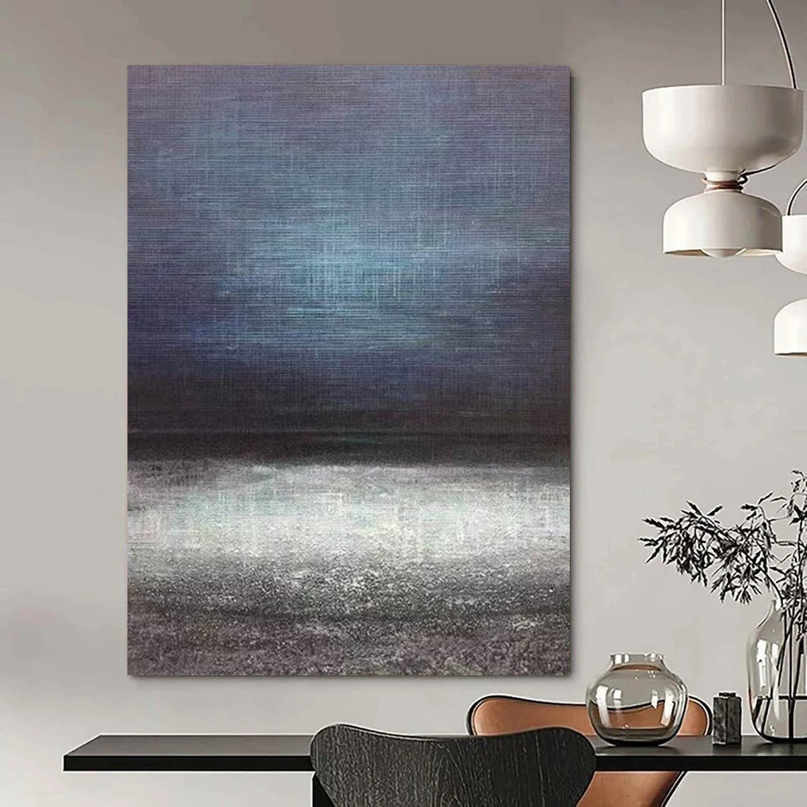 Large-Scale Custom Abstract Paintings: Hand-Painted Textures for Office & Hallway DTP259