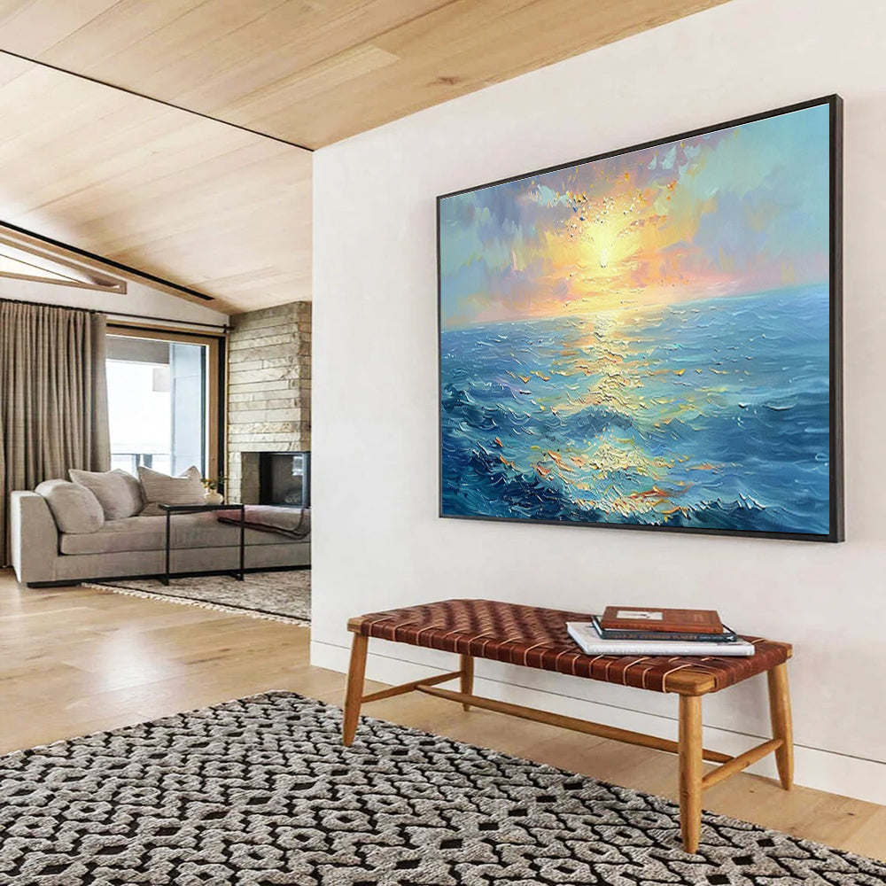 Immense Hand - Painted Textured Abstract Wall Mural for Captivating Focal Points DKH760