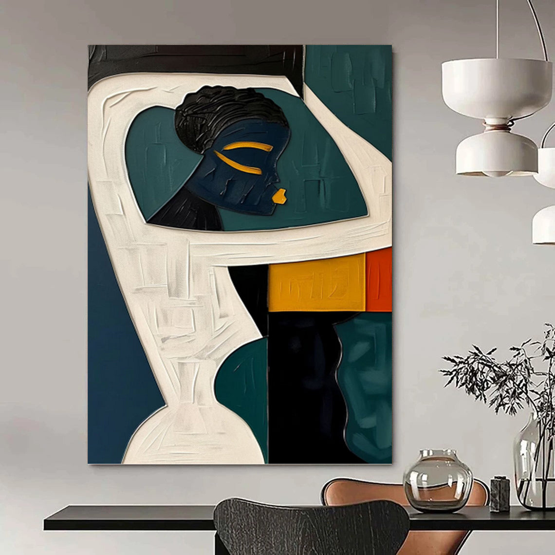 Mammoth Hand - Painted Textured Custom Abstract Painting, Suitable for Office and Hallway DKH1471