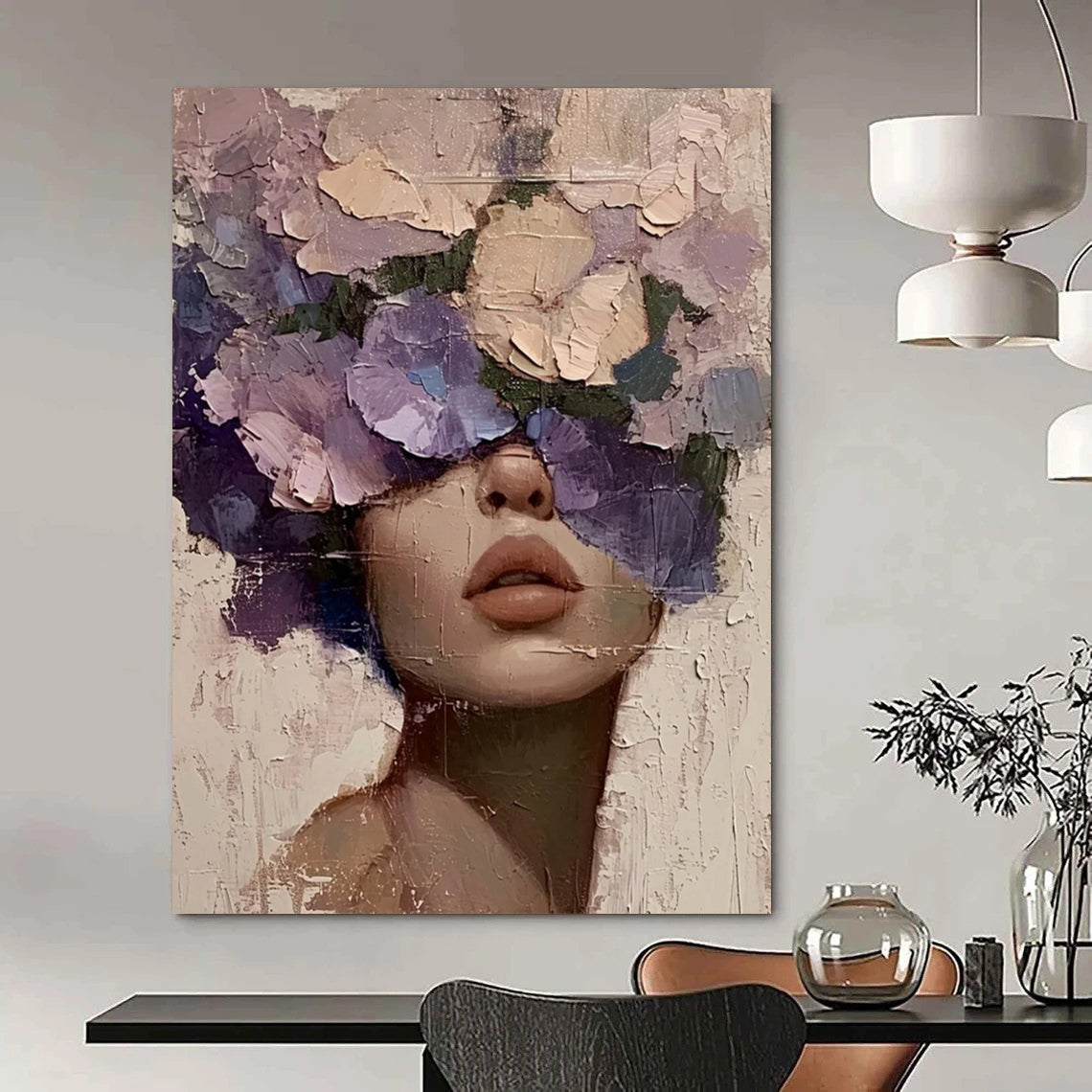 Handmade Large-Scale Abstract Art: Textured Excellence for Dining Room & Hallway DTP329