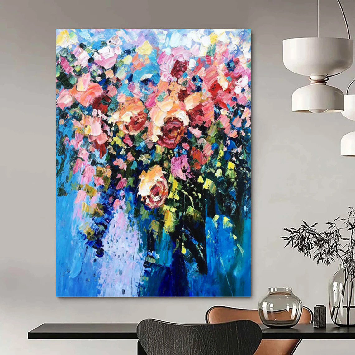 Magical Hand - Painted Textured Abstract for Bedroom & Entryway DKH1349