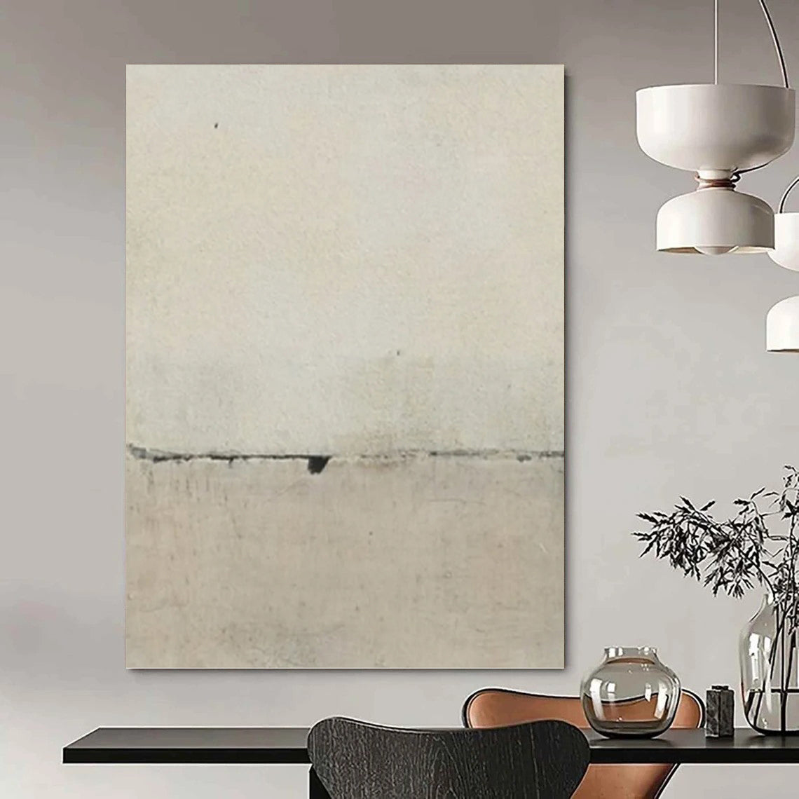 High - End Designer - Painted Textured Canvas Mural for Bar & Hotel Lobby DKH1122