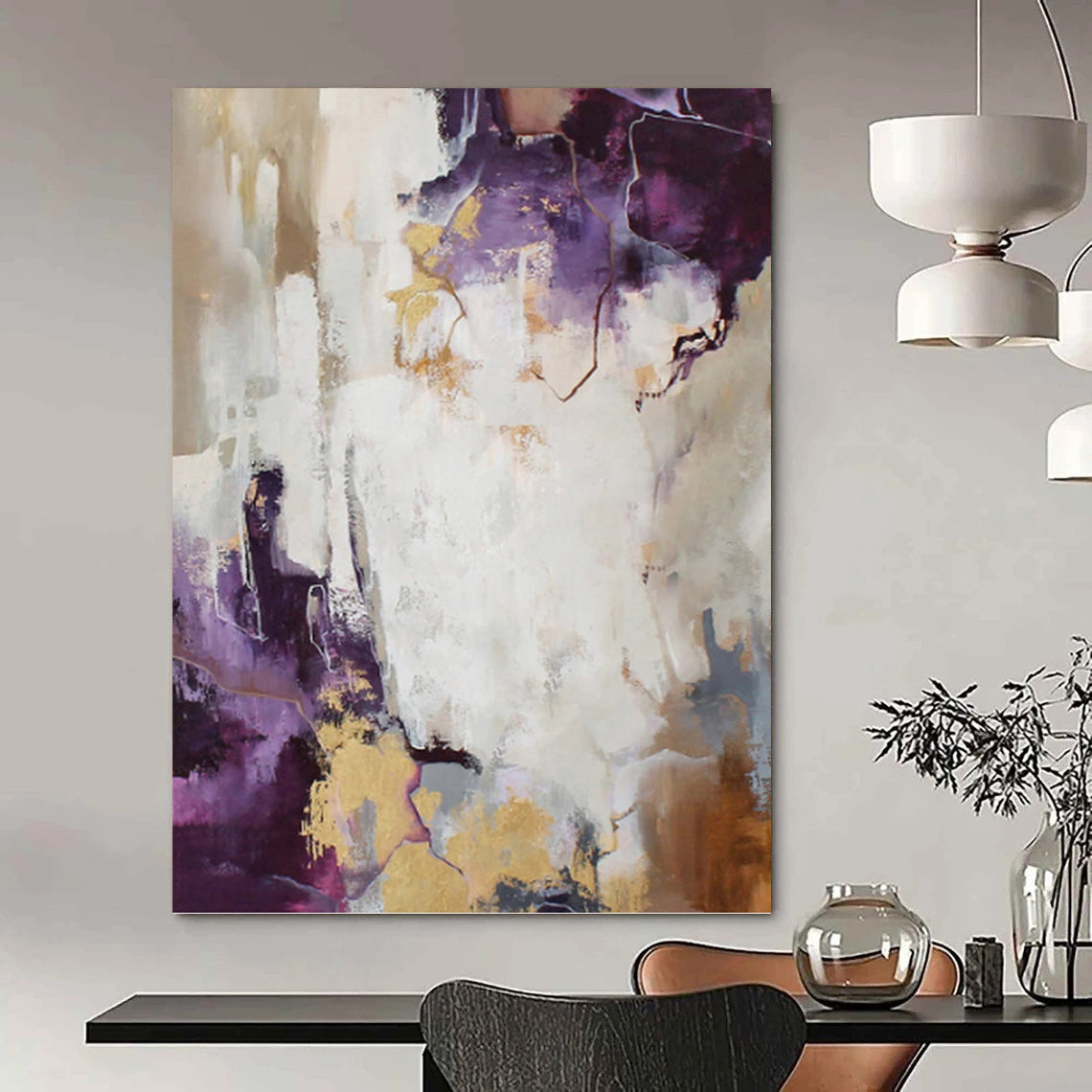 Immense Hand - Painted Custom Textured Abstract Art for Living Room & Hallway DKH1009