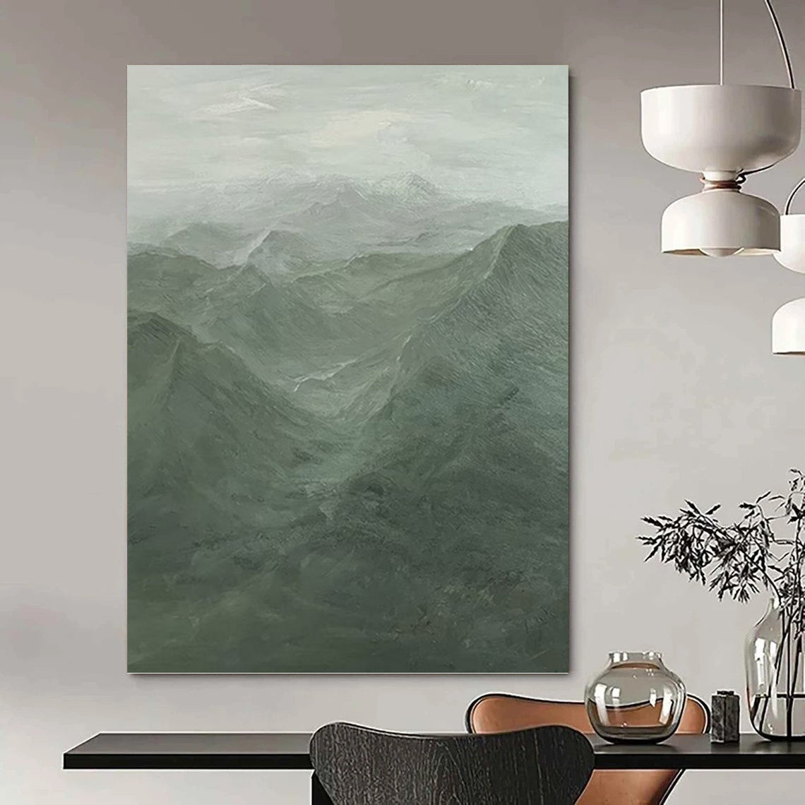 Colossal - Dimensioned Hand - Painted Custom Abstract Tapestry (with Lush Textures), for Arranging in Dining Room and Hotel Lobby DKH1497