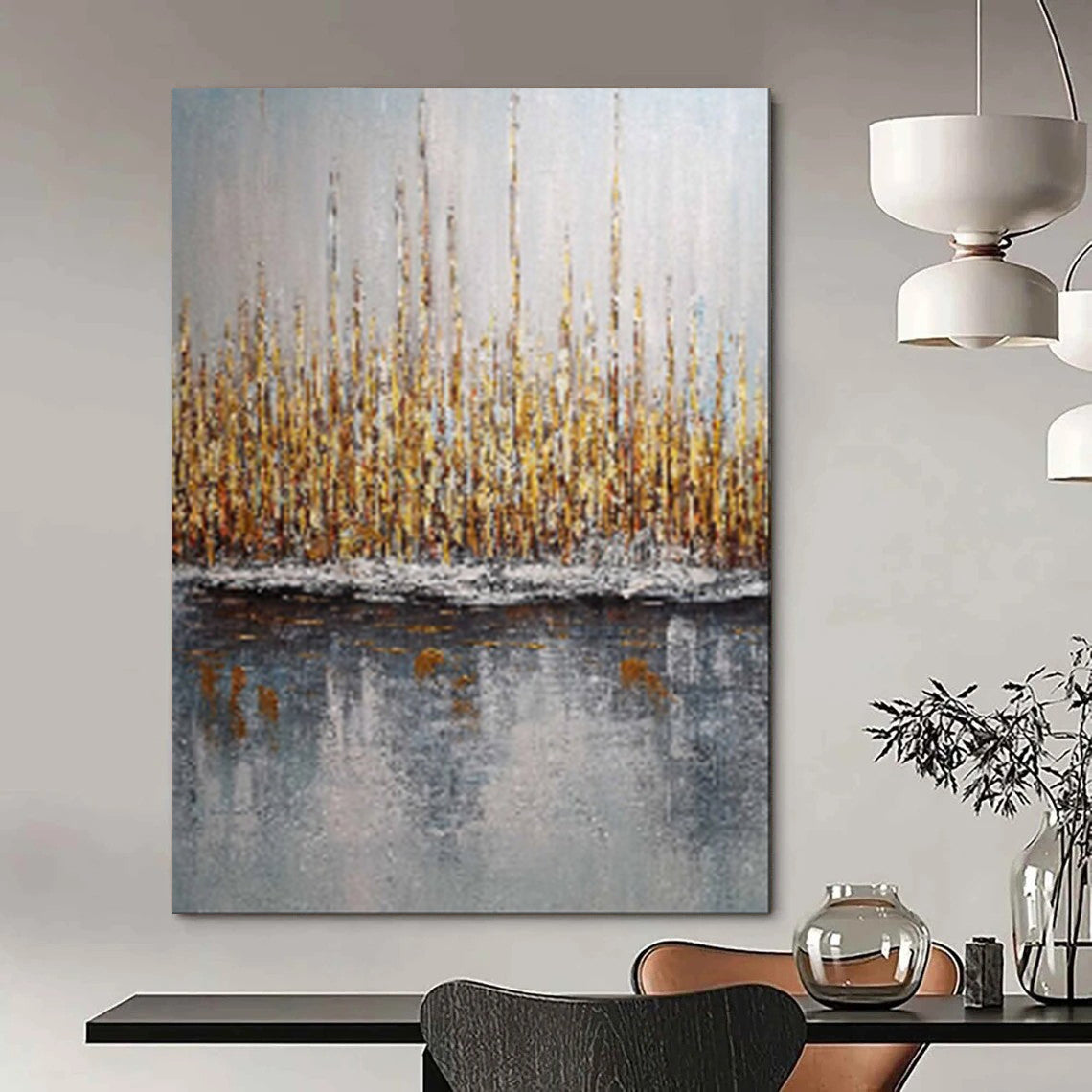 Large-Scale Textured Abstract Wall Art for Bar & Entertainment Room LargeART2103