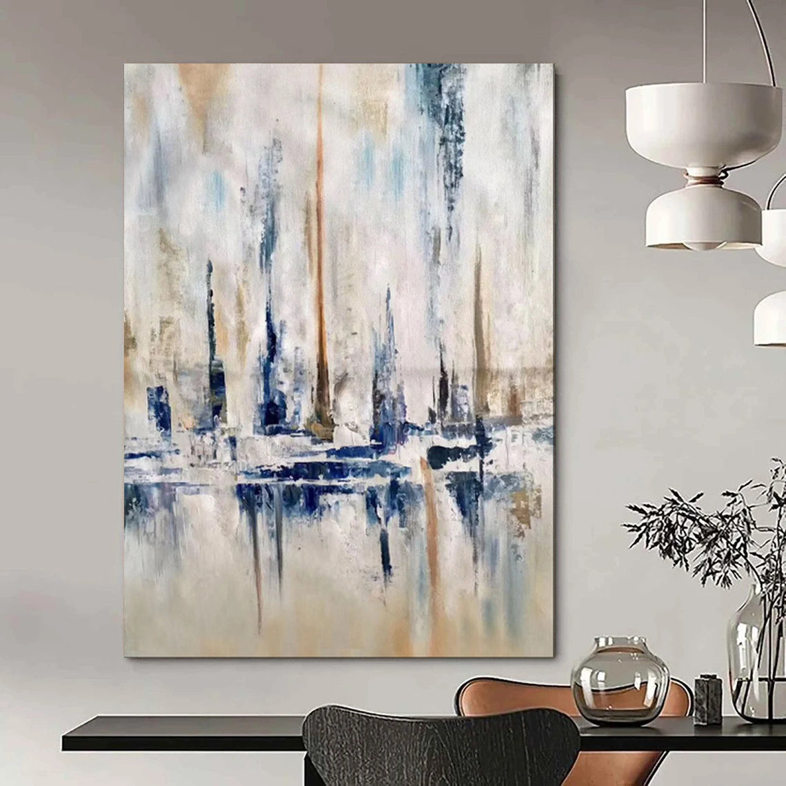Dreamy & Enchanting Hand-Painted Personalized Abstract Painting for Bedroom & Hotel LargeART1959