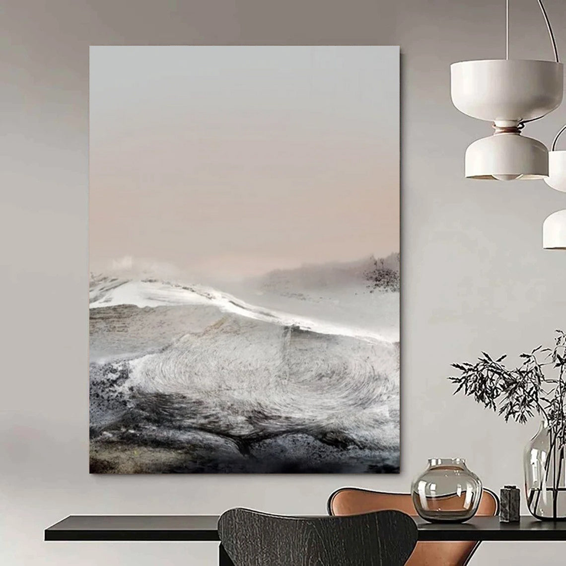 Hand-Painted Big Custom Abstract Art: Textures to Transform Your Space DTP178