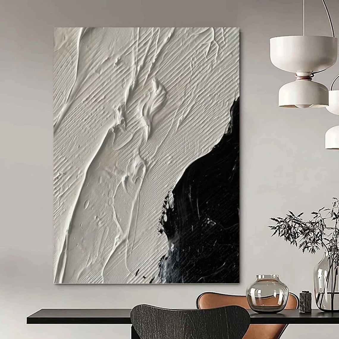 Stunning Hand - Painted Textured Abstract Canvas for Living Room & Bar DKH1328