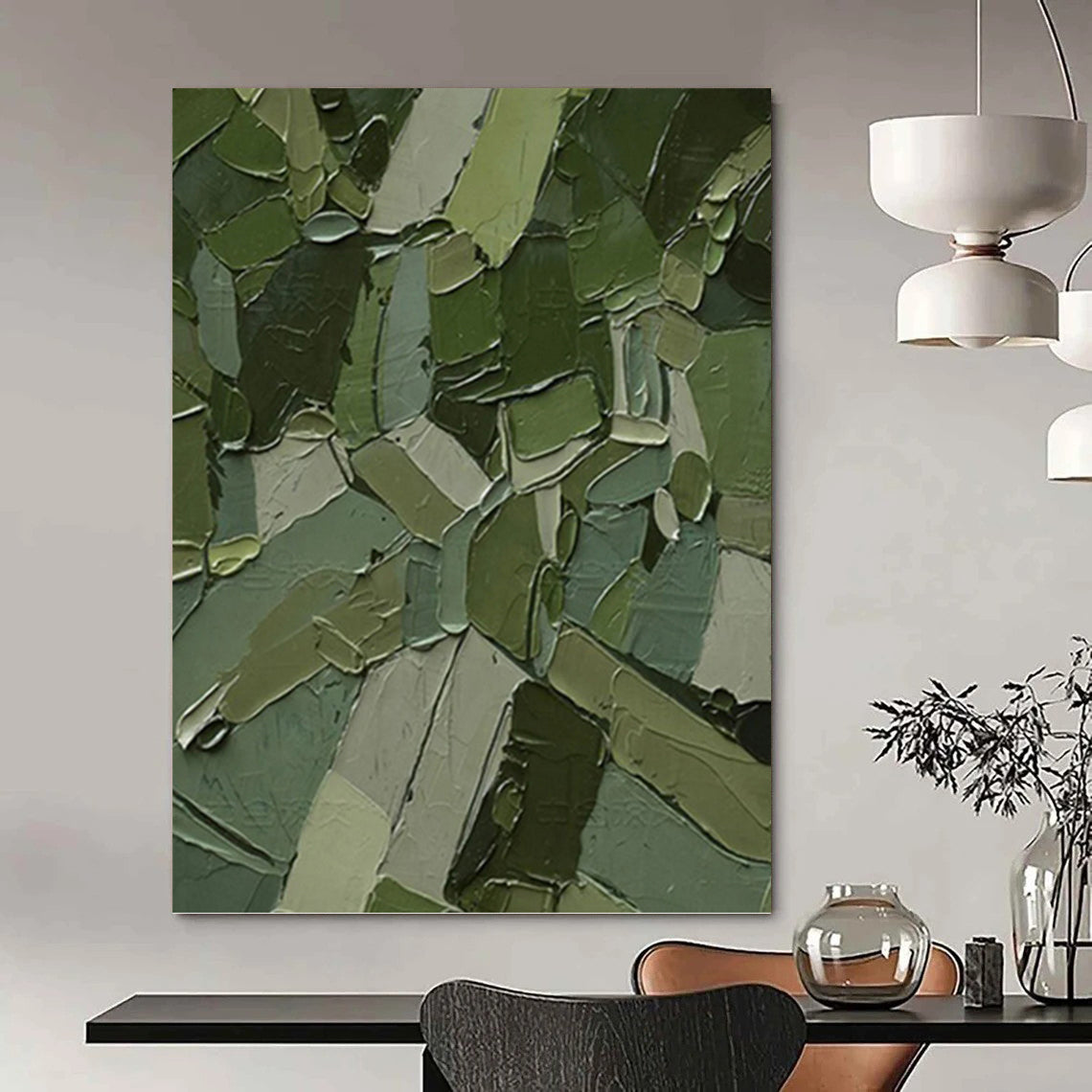 Immense Hand - Painted Textured Abstract Artwork for Gym & Fitness Studio DKH1211