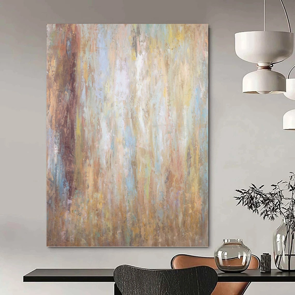 Peaceful Textured Abstract Painting for Bedroom & Dining Room DKH0946