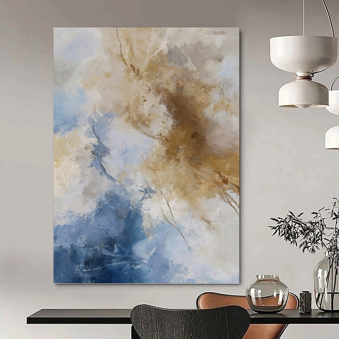 Massive Custom - Textured Hand - Painted Abstract Wall Decor for Living Room & Hotel Lobby DKH1020